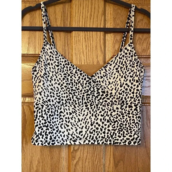 Shein Fitted Stretch Sleeveless Everyday Tank Top Casual M Basic Animal Print - Picture 2 of 5